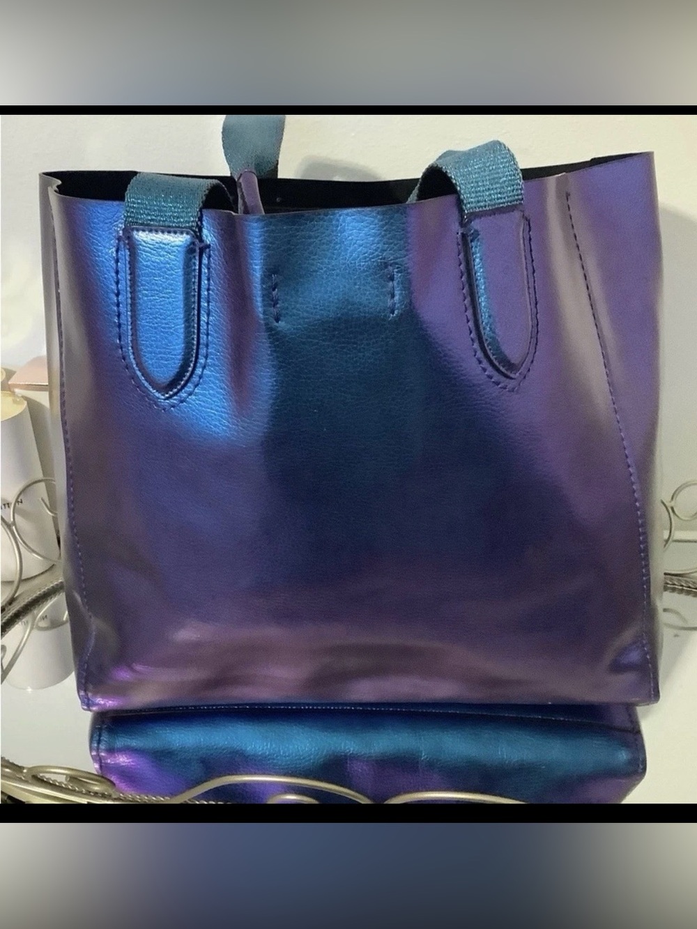 Coach NASA Iridescent Purple-Blue Tote Bag - Women